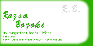 rozsa bozoki business card